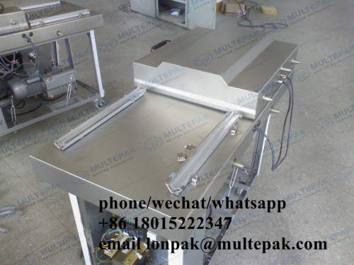automatic double chamber vacuum packaging machine for seafood fish meat welding food
