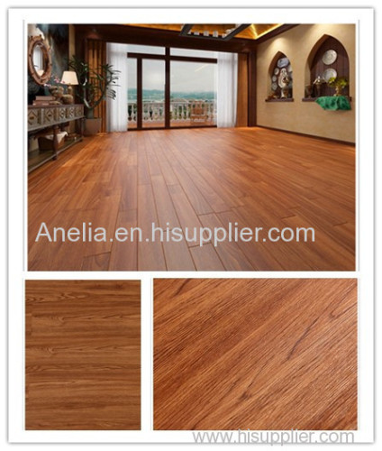 PVC flooring glue down light brown color Wooden effect long lasting easy to clean light body soft floor tiles