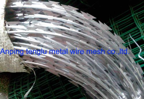 Concertina factory direct sell razor wire with galvanized material