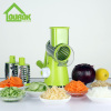 Ourok green manual multi vegetable slicer cheese grater with round stainless steel blades