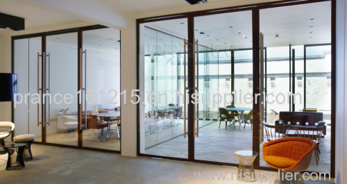 Soundproof artistic hotel corridor aluminum frame glass door