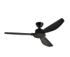 EC Ceiling Fan With Brushless Permanent Magnet EC motor Wifi Bluetooth Radio Frequency Remote-50&quot; Wood Materials Black