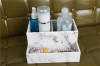 Marble PVC double layer storage box