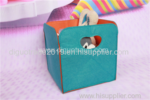 Fashion solid color durable felt folding portable storage box