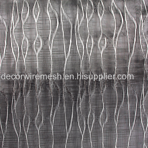 silver glass lamination wire mesh leaf pattern 