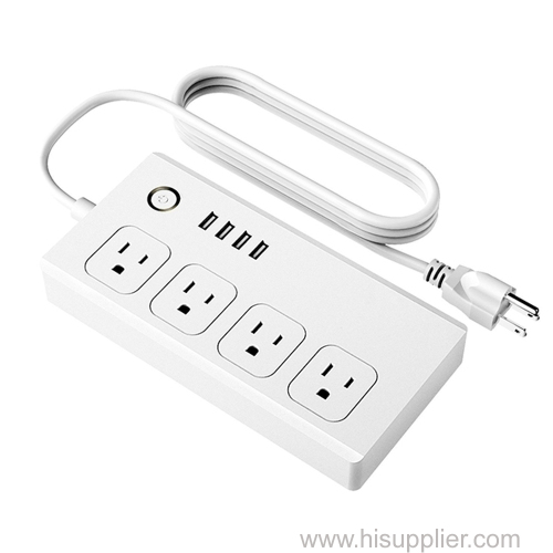 US type extension socket 4 ways electrical power strip