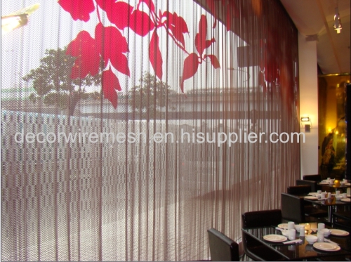 C-steel  coil drapery golden metal curtain 