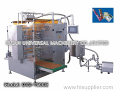 Full Automatic Chemical Agent Water Liquid Filling Packaging Machine 4 side seal