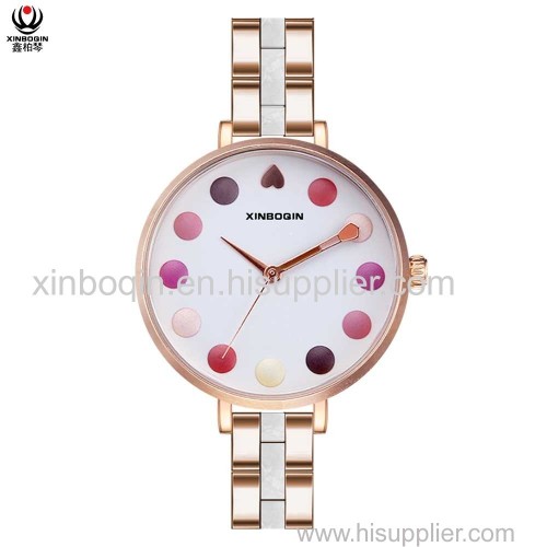 XINBOQIN Dropshipping OEM LOGO Lady Fashion Colors Latest Design Japan Movement PC21 Quartz Acetate Women Watch