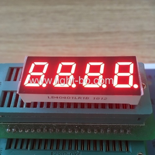 Super red 0.4  4 Digit 7 segment led display common cathode for instrument panel