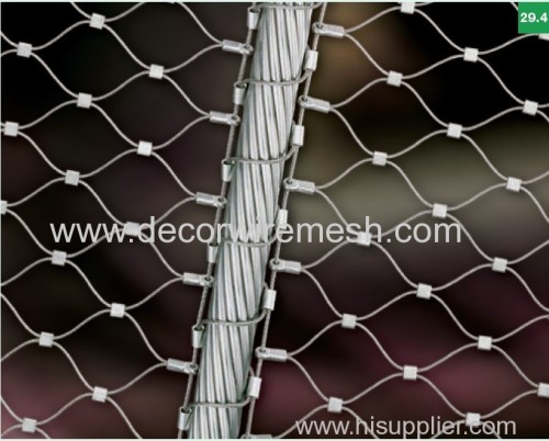 stainless steel cliped rope mesh zoo mesh