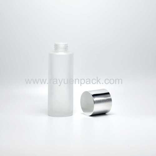 100ml glass cosmetic bottle containers with alu-plastic cap and ruducer for toner skin essence