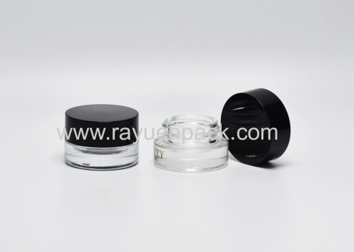 3g&5g clear glass cosmetic jars face eye cream containers eco friendly skin care packaging