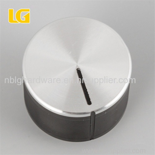 ISO9001 OEM China manufacturer custom round standard black and silver double color gas cooker knobs