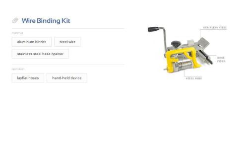 Hand-held Binding Tool for Layflat Hose Assembly