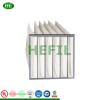 6 Pockets Filter Customized Dust High Holding Capacity Green Single Fabric Non Woven Air Filter