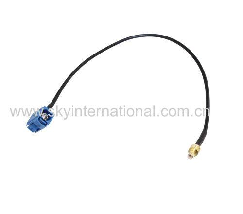 Fakra Female Angled To SMB Male Straight Connector Antenna Adapter