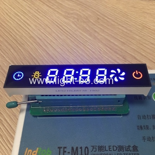 Customized blue / red / yellow 7 segment led display for kitchen hood control