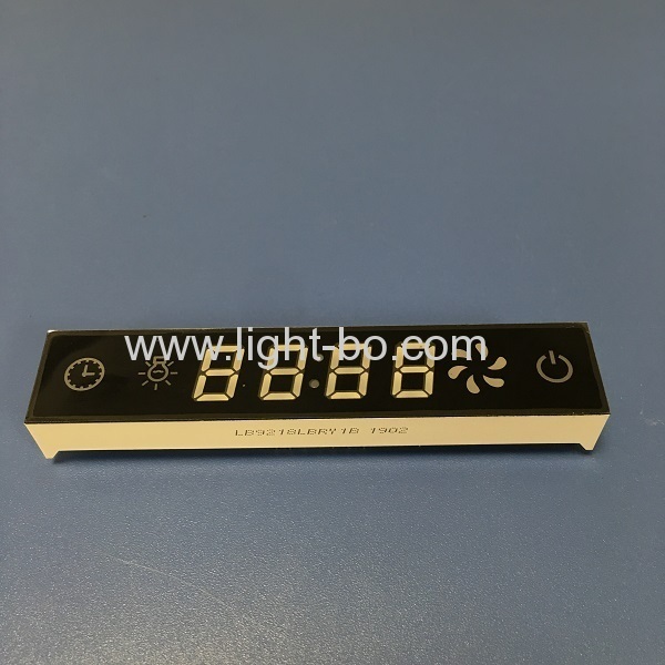 Customized blue / red / yellow 7 segment led display for kitchen hood control