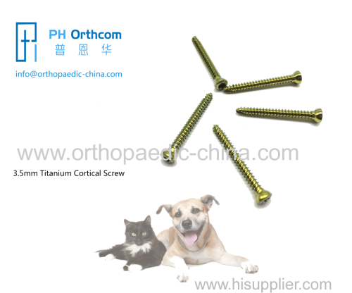 3.5mm Titanium cortical stardrive screw for veterinary use