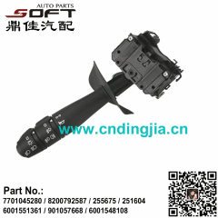 Turn Signal Switch 7701045280 / 8200792587 / 6001551361 / 901057668 / 255675 / 6001548108 /251604 For Renault Clio Dacia