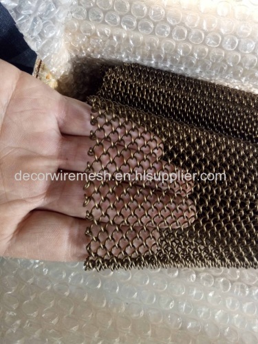 Woven Wire Mesh Drapery as Wall Decoration