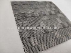 Black woven square glass lamination mesh