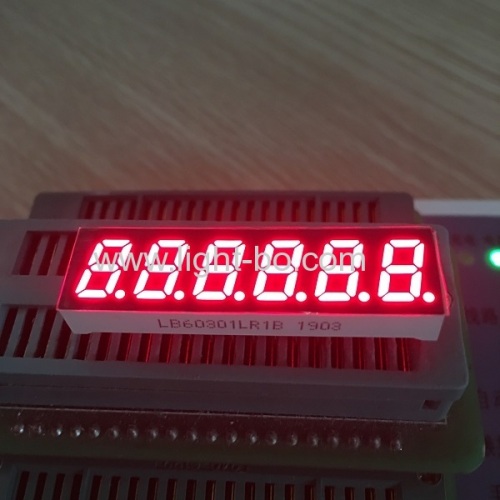 Small Size 6 Digit 0.3  common cathode 7 segment led display for instrument panel