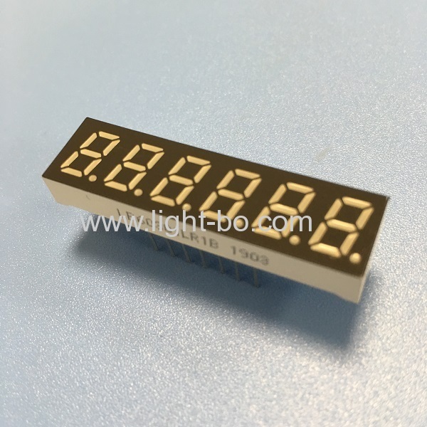 Small Size 6 Digit 0.3" common cathode 7 segment led display for instrument panel