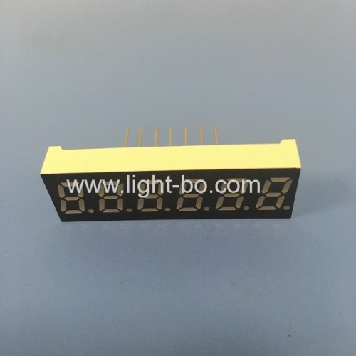 Super bright red 6 digit small size 7 segment led display common anode for temperature controller