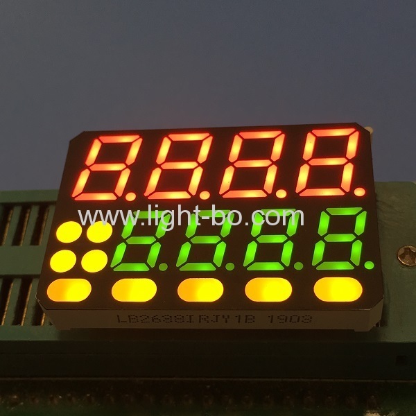 Customized Multicolour 8 Digit 7 Segment LED Display common anode for Temperature Controller