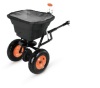 Towable seed/salt fertilizer spreader