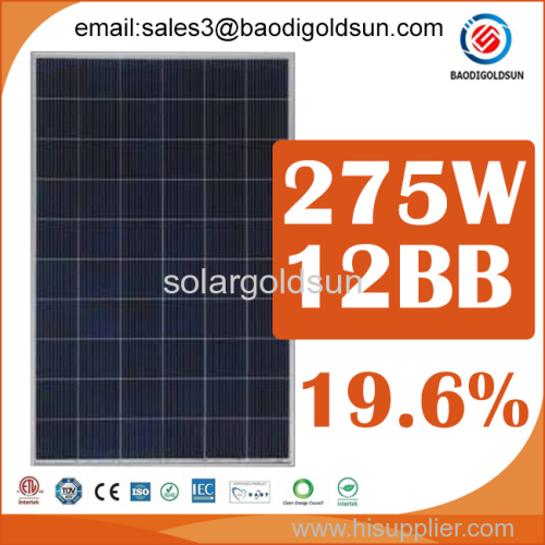 hot sell 275w 12bb polycrystalline solar power panel with cheap price for solar power system