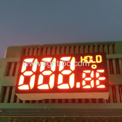 Customized ultra red triple digit 7 segment led display common anode for Temperature control