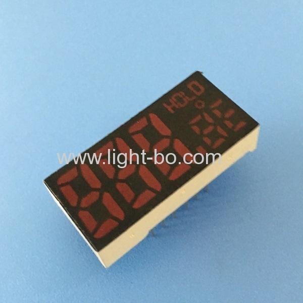 Customized ultra red triple digit 7 segment led display common anode for Temperature control