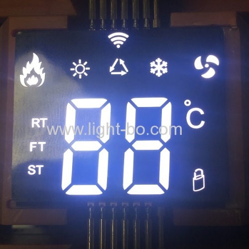 Ultra thin Custom design ultra white SMD led display common anode for temperature controller