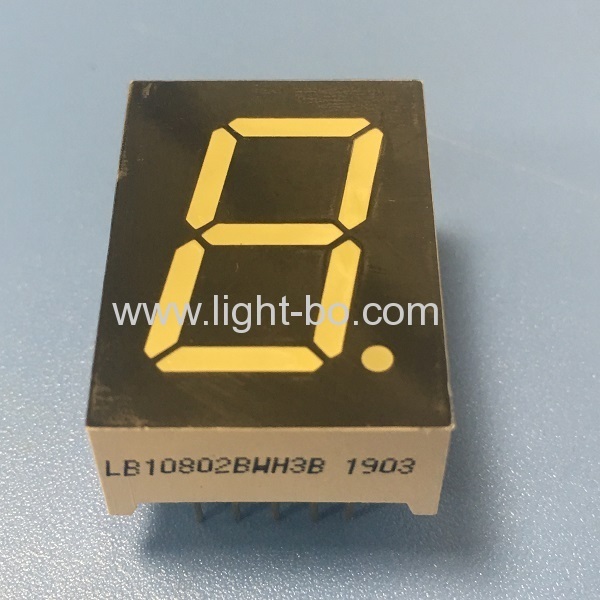 Ultra white 0.8" Common aonde single digit 7 segment led display for instrument panel