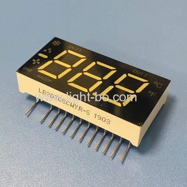 Multicolour Triple Digit LED Display with minus sign for Refrigerator Temperature Controller
