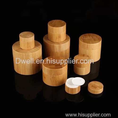Bamboo Lid Cosmetic Cream Jar Vary Size Eco-friendly Makeup Continaer Skincare Packing