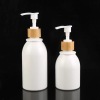 Natural Bamboo Lid PET Lotion Pump Bottle