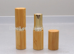 Natural Bamboo Aluminum Empty Lipstick Container Gold