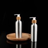 Natural Bamboo Collar PP Press Pump Aluminum Lotion Bottle. Shampoo bottle