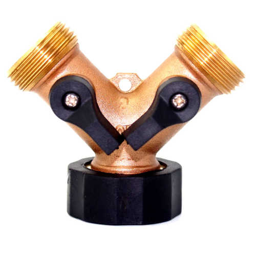 Brass Soft Garden Hose 2 Way Splitter