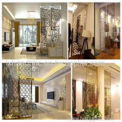 Modern Unique Room Divider Decorative Metal Stainless Steel Partition Screen