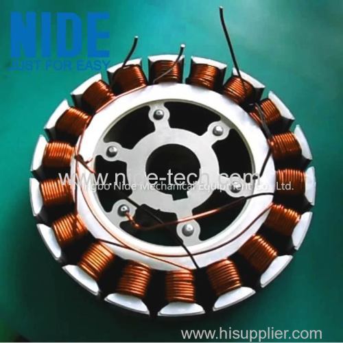 Automatic BLDC armature coil winding machine for wheel motor stator