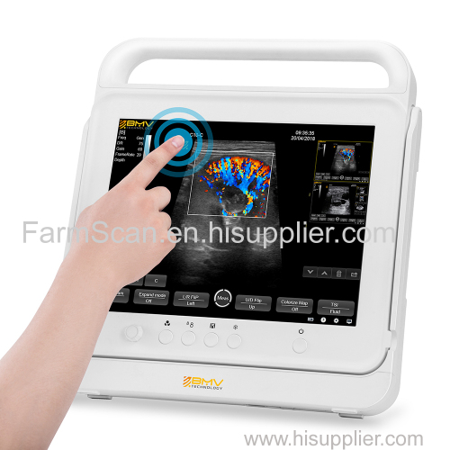 Compact Touch tablet Veterinary Color Doppler Ultrasound Scanner