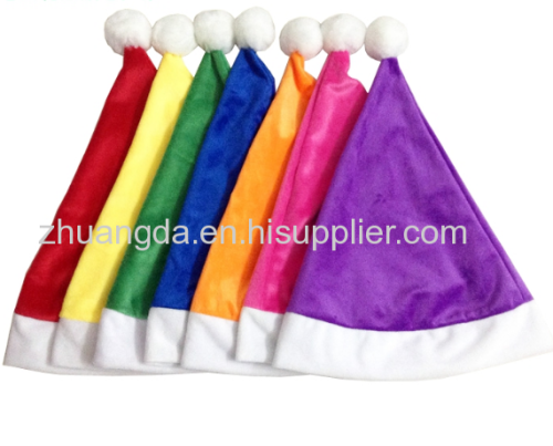 The new Christmas hat Christmas decoration quality super plush ball Christmas hat super thick