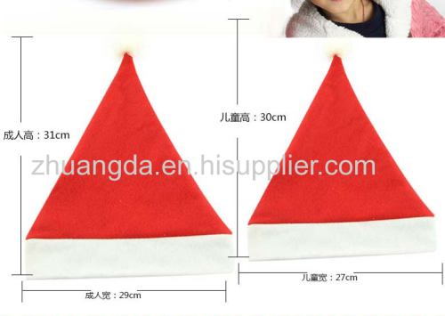 The new Christmas hat Christmas decoration quality super plush ball Christmas hat super thick