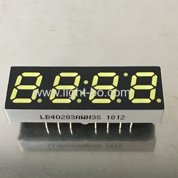 Ultra white 4 Digit 7 Segment LED Clock display 7mm common anode for STB