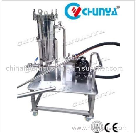 Stainless Steel Bag Filter Housing With Pump